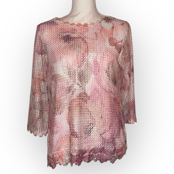 Alfred Dunner Top Pink Size Petite Small - Picture 1 of 8